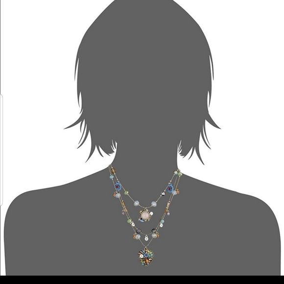 Betsey Johnson Weave and Sew Heart necklace. NWT - Picture 2 of 7